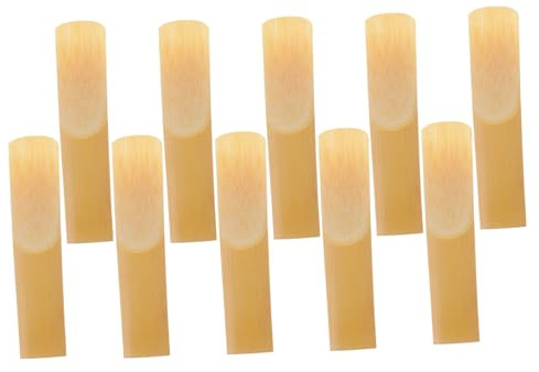 Altsaxophonblätter 1,5 10 Stück aus Schilfrohr für Profis | Beige, Handgefertigt und Sauber Verarbeitet, ohne Grate, Leicht zu Montieren, für Eb Saxophon