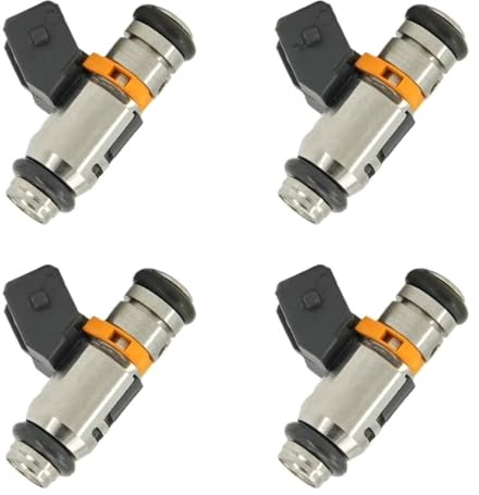 FLPLZKMNZK Kit iniettori 4 Pezzi ricambi Auto iniettore di Carburante per Auto iniettore di Carburante per Fiat per Grande per Punto 1.2/1.4 OEM: IWP160 Bocchettone iniezione Auto