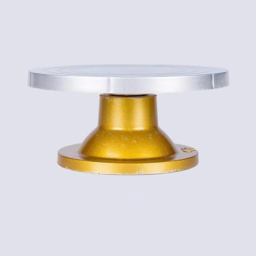 Toplionace Piatto Girevole per Torte Resistente da 30cm, Supporto Rotante in Plastica e Acciaio per Decorare Glassa e Cottura Al Forno con Base Antiscivolo