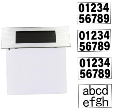 Hemobllo Lampe Solaire LED Numéro Maison Extérieur Étanche Blanc Super Lumineux pour Jardin Patio Porche Plaque Adresse Murale