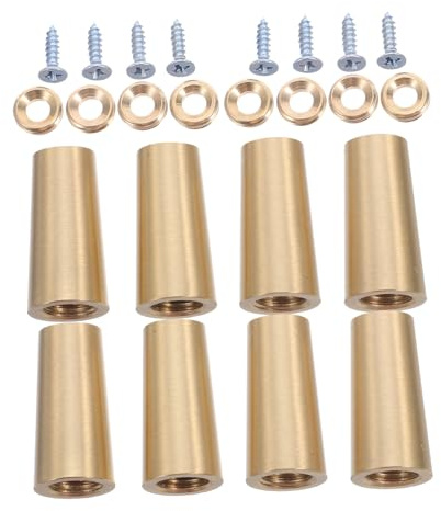 CHILDWEET 8pcs Brass Furniture Legs Cone-shaped 30mm High Pure Brass Tray Feet for Jewelry Boxes and Wood Display Bases Protective Levelling Feet for Cabinets and Sofas