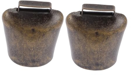 YARNOW 2 pezzi Campanelli per Bestiame in Metallo Campane da Pascolo Resistenti e Leggere per Bovini e Equini Accessori Pratici e Compatti per Allevamento