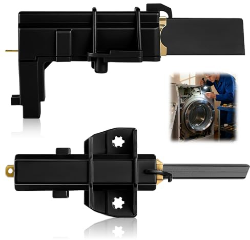 2PCS Ceset Motor Carbon Brushes Replacemnt Suitable for Front Loading Washing Machine Motor Carbon Brushes for Hoover Candy Machines 49018683 92126721 W-hirlpool and P-hilips Washing Machines Black
