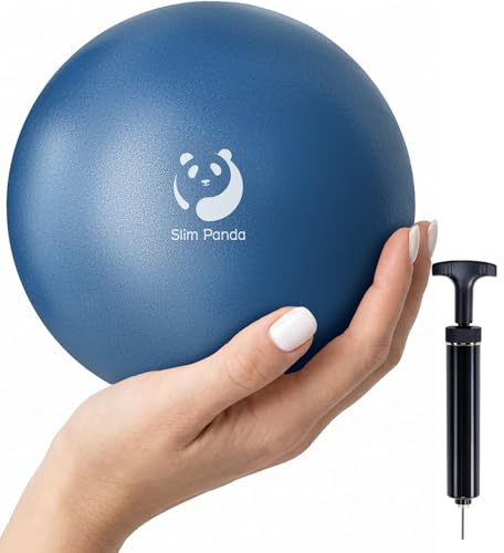 Slim Panda Palla da ginnastica piccola, 15 cm, con cannuccia gonfiabile, Soft Yoga Ball per casa, fitness, allenamento di equilibrio