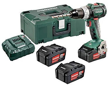Metabo 602325960 Akkuschrauber BS 18 LT BL Set 18V, Bürstenlos - inkl. 3 CAS Li-Power Akkupacks (18 V/4,0 Ah); Ladegerät und MetaLoc-Koffer