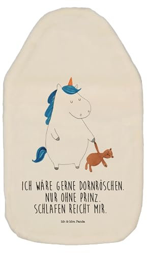 Mr. & Mrs. Panda Wärmflasche Einhorn Teddy - Geschenk, Unicorn, Bettflasche, gute Nacht, Einhörner, Körnerkissen, Kinderwärmflasche,