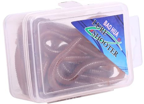 17-18pcs 10 Cm Gusanos De Simulación Suave, En Forma De Olor A Pescado Cebos De Señuelos De Pesca Suave con Caja para Pescadores-señuelos De Pesca Artificial (Color : A)