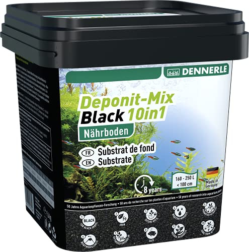 Dennerle Deponit-Mix Black 10in1-9,6 kg Multimineral-Nährboden für Aquarien von 50-70 Liter