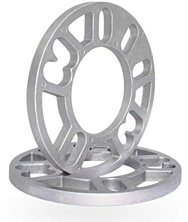 M MODAUTO Separador Llanta Universal, Separador Ruedas del Vehículo, Adapta PCD 4x98/100/110/108/112/114.3, 5x100/110/108/112/114, Aleación de Aluminio, Universal, Grosor de 3mm, 2 Unidades, F352A