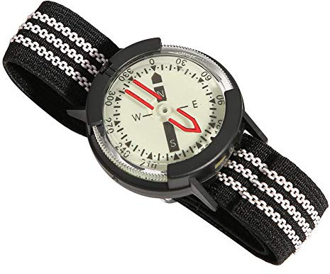 Camping Handgelenk Kompass, Tauchen Wasserdicht Kompass Watch Armband Kompass Camping Armbanduhr Kompass mit leuchtendem Zifferblatt für Camping Tauchen Wandern Wandern und Camping