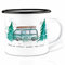 Ligarti Emaille Tasse (leicht & robust) | Camping Becher handveredelt in Deutschland | Blechtasse, Vanlife Zubehör, Camping Bulli