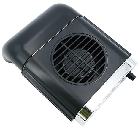 Ventilateur de siège de voiture portable 5V/1A, refroidisseur de ventilateur ABS TOTMOX avec support d'appui-tête pour siège arrière, ventilateur de refroidissement compact à 3 vitesses USB, Noir