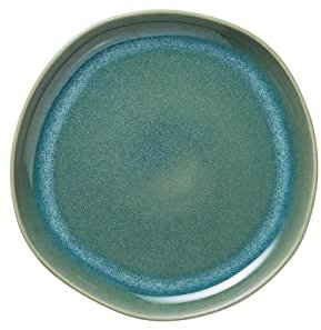 ROCKZZERO 6 Frühstücksteller im Set - Steingut, spülmaschinenfest und temperaturbeständig - Tellerset aus umweltfreundlichen Rohstoffen - Grün - 22 cm Durchmesser