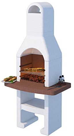 Barbecue in Muratura a Carbonella modello CUBA Resistente, Facile da Montare (4 Persone) [AL GREZZO E SMONTATO]LineaVz