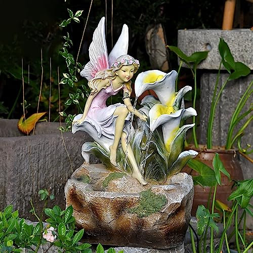 Fontana D'acqua Statua Fontana In Resina Per Giardino Con Design Contemporaneo Fontana In Resina Per Giardino Patio Decorazione Da Giardino Fontane D'acqua Paesaggio Esterno Cortile Decking Décor ( Co