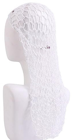 LUMoony Redecilla para el pelo de 43 cm para mujer, gorro para el pelo, redecilla de pelo largo, cubierta de redecilla, turbante, gorro de malla, accesorio para el cabello, red de protección para el