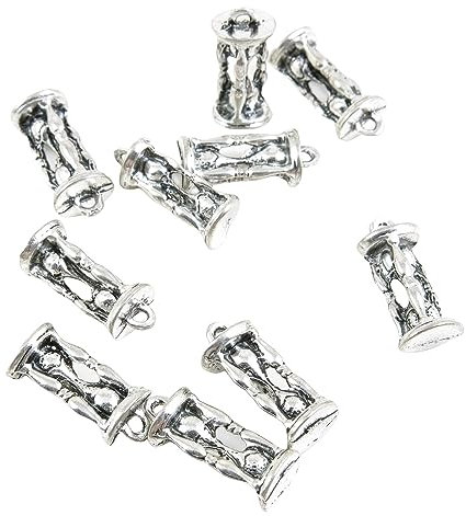 15 Pieces Antique Silver Tone Jewellery Charms Crafts Arts Making Beading 389A00 Hourglass Sandglass
