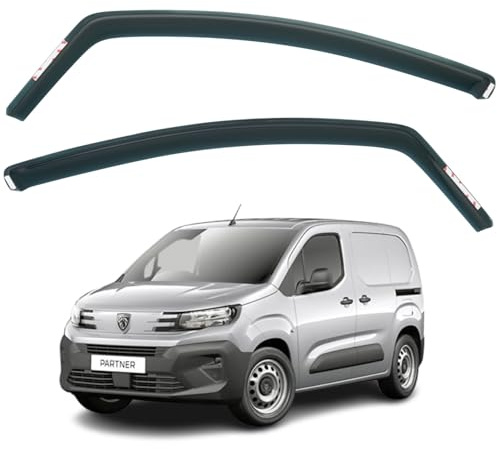 Lot de 2 déflecteurs de vent compatibles avec Citroën Berlingo, Peugeot Partner, Rifter, Opel Combo et Toyota Proace