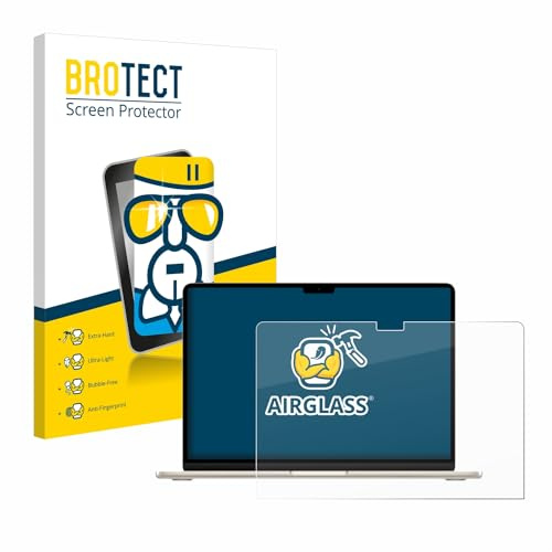 BROTECT Schutzglas für Apple MacBook Air 15 M3 2024 | Transparenter Displayschutz Made in Germany Schutzfolie Panzer Folie Glas 9H Anti-Fingerprint Einfache Montage Clear