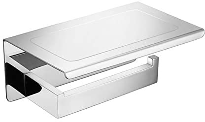 toilettenpapierhalterung klebend Badezimmer-Hardware-Zubehör Toilettenpapierhalter Matt schwarz Weiß gebürstet Spiegel Chrom Überzogene Soild Metall Papiergestell Toilettenpapierhalterung klebe ( Size