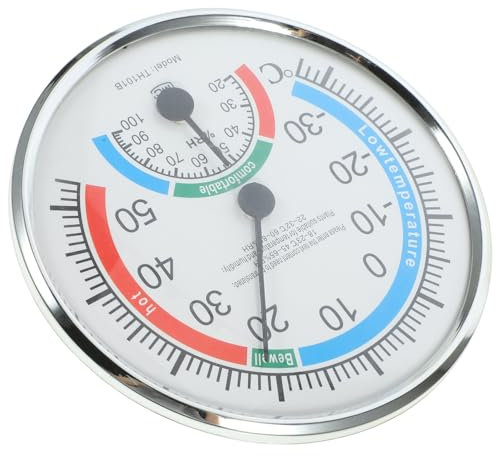 Außenthermometer für Terrasse mit Hygrometer Weiß Abs Wandmontage