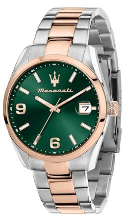 Maserati Limited Edition Orologio Uomo, Tempo, Data, Analogico, Cinturino in Acciaio, Collezione Attrazione - R8853151020