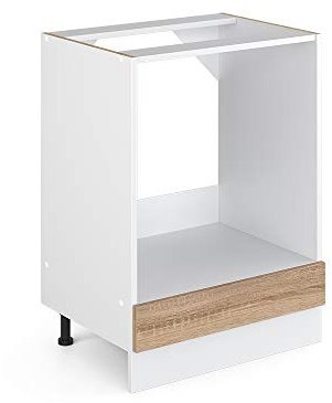Vicco Herdumbauschrank R-Line, Sonoma, 60 cm, AP Anthrazit, zur freien Kombination innerhalb modularer Küchensysteme