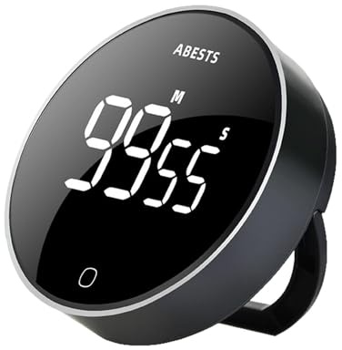 Rrlihjgu Orologio con timer digitale per il conto alla rovescia | Timer da cucina meccanico magnetico | Timer da cucina meccanico, ampio display a LED per cucina, spazzolino da denti, esercizi, aula,