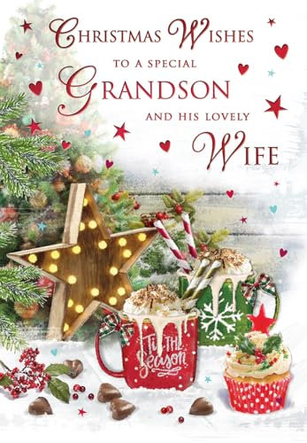 Regal Publishing julkort till ett speciellt barnbarn & fru het choc – 23 x 15 cm