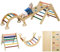 AIYAPLAY Triángulo de Escalada de Madera Plegable 5 en 1 Escalada para Niños de 18-48 Meses con Rampa Juego de Escalada de Arco para Deslizarse o Trepar 178x64,5 cm Multicolor
