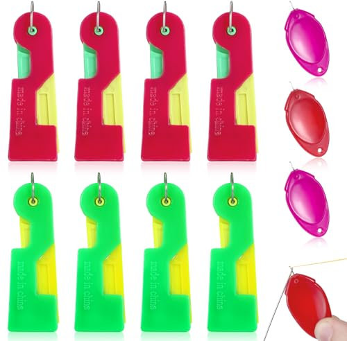 11 Stück Automatischer Nadeleinfädler Einfädelhilfe für Nähnadeln Kunststoff Nähnadeln Einfädler Mehrfarbig Nadeleinfädler für Näharbeiten und schnelles Einfädeln Nähmaschine