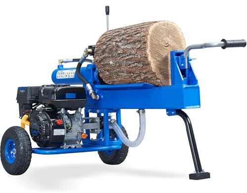 Mutaomay 20 Ton Portable Gas Log Splitter, 7HP Engine Wood Splitter with Rapid Auto Return Hydraulic Pump, Horizontal Full Beam Steel Wedge, Max Splitting Size 21 x 16.5, for Firewood, Forestry Use