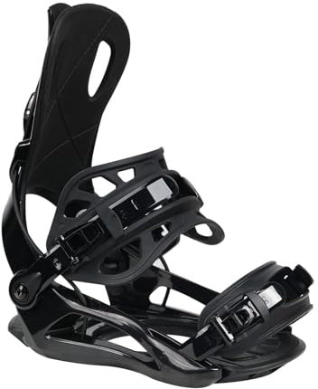 HWJFDC Fijaciones Snowboard Fijaciones de Snowboard Juego de Fijaciones de Entrada rápida for Hombres y Mujeres: Estilo Libre Flatland, Tallado, Principiante a intermedio(Black)
