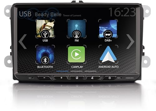 ZENEC Z-E2065 – 9 Zoll Multimedia Receiver kompatibel mit VW, Seat & Skoda | Mediencenter kompatibel mit VW, Seat & Skoda, 22,9 cm Touchscreen, Wireless Apple CarPlay & Android Auto, DAB+, Bluetooth