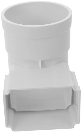 Artibetter Adaptateur De Gouttière Carrée Raccord De Pluviale Pour Tuyau De Carré Pièce De Déviation Pour Système De Récupération D'Eau De Pluie 5.12 X 3.15 X 3.15 in