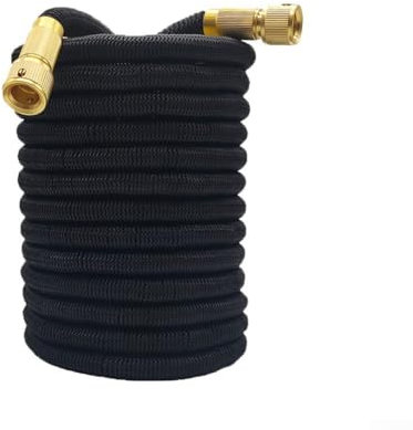 Manguera de jardín extensible con accesorios, manguera expandible flexible antifugas para riego de plantas (50 pies)