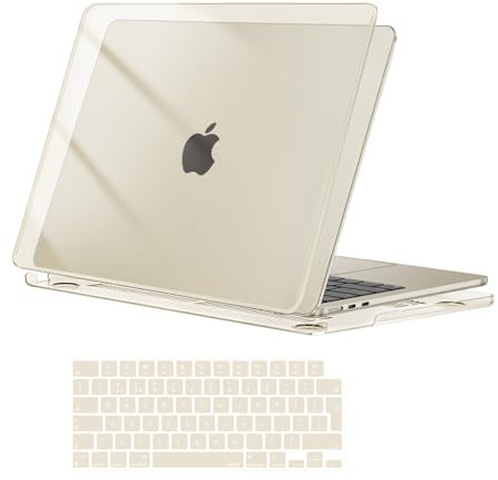 MOSISO Compatible with MacBook Air 13 inch Case M5-M2, Crystal Starlight | Hard Shell Cover&Keyboard Cover Skin Compatible with MacBook Air 13.6 inch Case 2026-2022 M5 M4 M3 M2 A3449 A3240 A3113 A2681