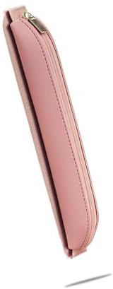 Asukohu Verstellbares Gummiband-Stiftetui für Hardcover, Tagebuch, Notizbuch, Reißverschluss, Leder, Stifteetui mit Gummiband, tragbarer Stift-Organizer aus PU-Leder, a