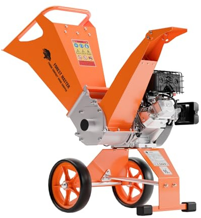 Forest Master FM8DD Petrol Wood Chipper - Compact Heavy-Duty 8HP Engine - Chips Branches Up to 70mm* - Anti-Blocking Rotatable Hopper - Direct Drive - UK Designed with Expert Support