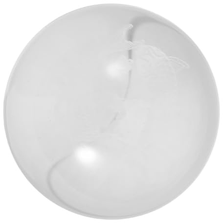 VICASKY Crystal Ball Water Fountain Sphere Transparent Crystal Bubble Ball with Fish Pattern for Home Decor Aquarium Ornament Indoor Sphere Craft Relaxing Tranquil Ambiance