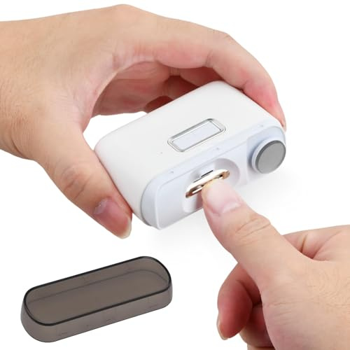 Focenat Coupe Ongle Electrique, Coupe-Ongles Automatique, Rechargeable USB, Lime a Ongle Electrique avec Lumière LED et Rangement Automatique pour Enfants Adultes et Personnes Âgées