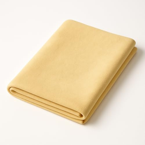 vidoelettronica Cuir de Daino naturel 40 x 60 cm - Pack 1 pièce | Tissu super absorbant et doux pour séchage automatique, moto, vitres et maison - Réutilisable