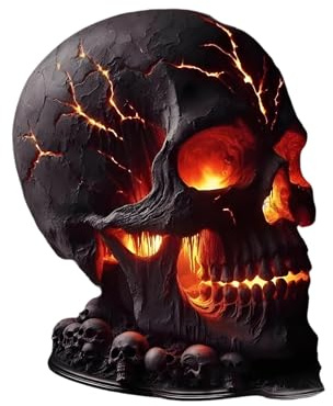 Lámpara De Calavera Halloween | Lámpara de Esqueleto para Mesa Decoración de Halloween - Luz de Escritorio Espeluznante Decoración del Hogar para Dormitorio Porche Exterior Jardín Cocina Patio