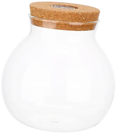 Abaodam Micro Landscape Bottle LED Light High Borosilicate Glass DIY Terrarium Jar for Fish Tank Home Decor with View and Smooth Surface Easy to Clean