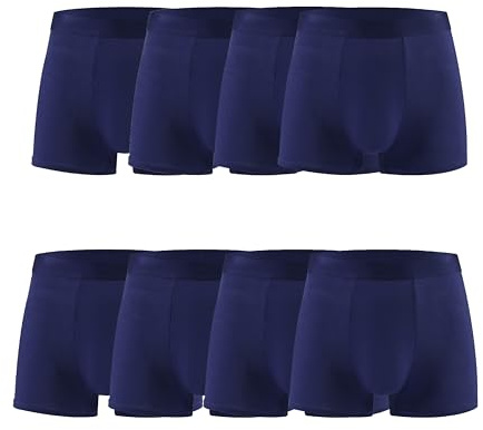 SimidunEUR Boxer da Uomo, Confezione da 8 Pezzi, Biancheria Intima, Boxershorts in Fibra di Bambu, Respirabile, Elastico, Assorbente di umidità, Confortevole