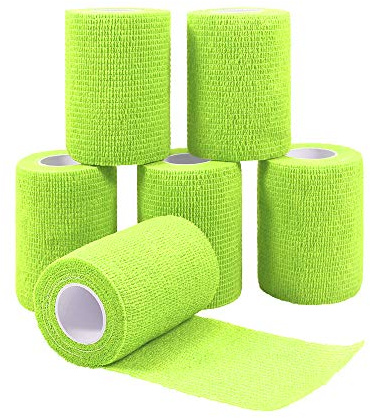 Vangoal 6 vendajes autoadhesivos, 7,5 x 4,5 m, material de vendaje para caballos, perros y personas, vendaje autoadhesivo y elástico