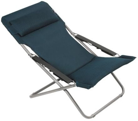 Lafuma MOBILIER - Klappbarer, gepolsterter Liegestuhl - Transabed - BeComfort® - Blau Bleu Encre LFM2829_8900-5 Jahre Garantie