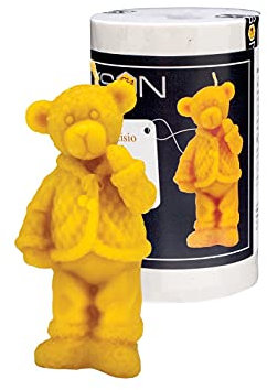 LYSON Moule à Bougie Ourson Zdzisio Hauteur: 12 cm Moule en silicone pour bougies Silicone Bougie Verser Moules Bougies en cire d'abeille DIY et artisanales Bricolage Réutilisable Bougie
