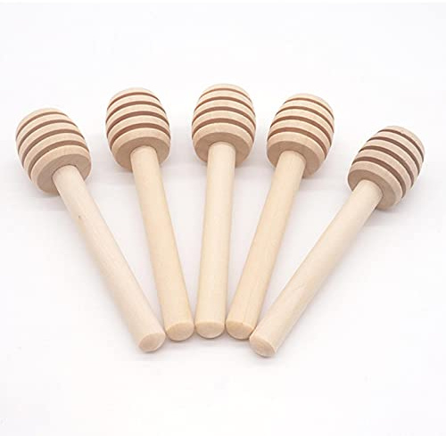 100 Pezzi Cucchiaini Bastoncini Miele Legno Piccoli, Mini Spargimiele in Legno Piccoli per L'erogazione del Vasetto di Marmellata di Miele, Regalo di Bomboniere per Feste di Matrimonio