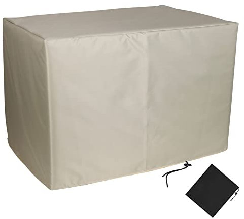 Gartenmöbel Abdeckung 100x50x50cm Rechteckige Schutzhülle für Gartenmöbel Wasserdicht Quadrat Beige Wasserdichtes Schutzhülle für Garten Tisch Stühle und Sofa mit Schwarzer Aufbewahrungstasche
